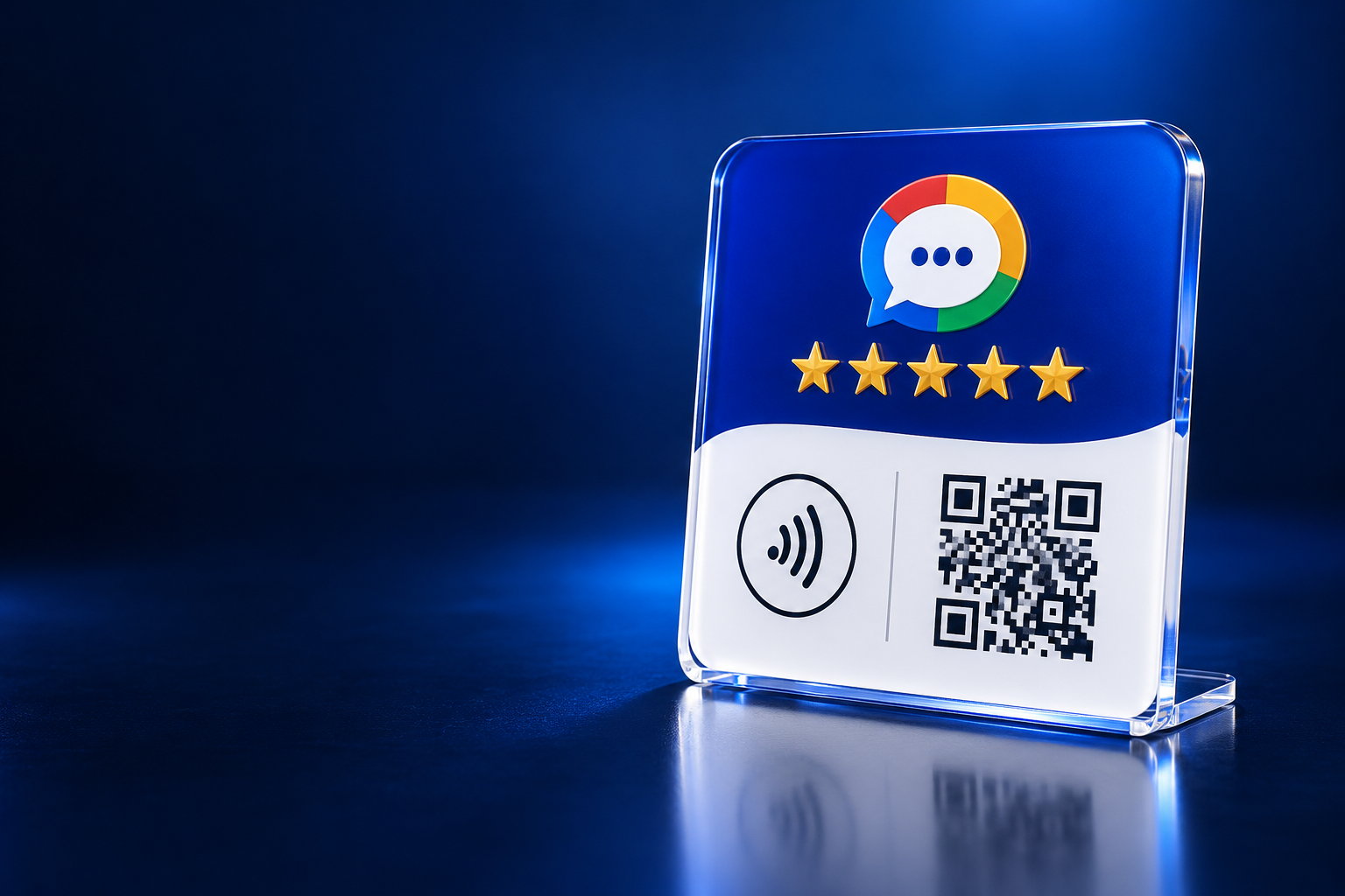 VeyraTap NFC and QR review stand